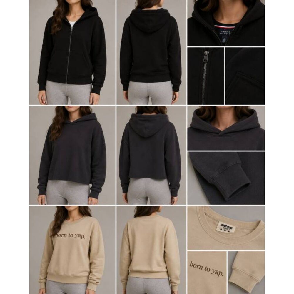 Kids Lot 3 Items French Toast Hoodie Cowl Neck Pullover Born to Yap Sweatshirt S